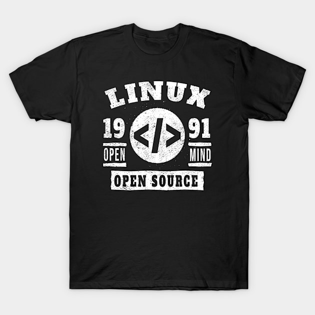 Linux - Vintage - OPEN MIND OPEN SOURCE T-Shirt by CoolTeez